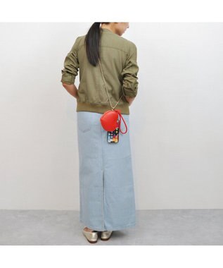 UNBILLION cachecache ハートポーチ付きボールチェーンモバイルストラップ レッド