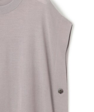 23区 L 【洗える】コンパクトウール ロングベスト ライトグレー系