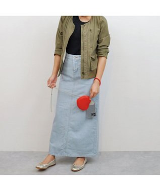 UNBILLION cachecache ハートポーチ付きボールチェーンモバイルストラップ レッド