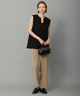 ICB スラブヤーンツイード ベスト ブラック系