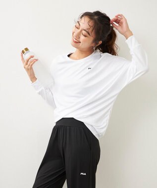 OP／FILA 【FILA】水陸両用フィットネスウェア 2点セット ホワイト