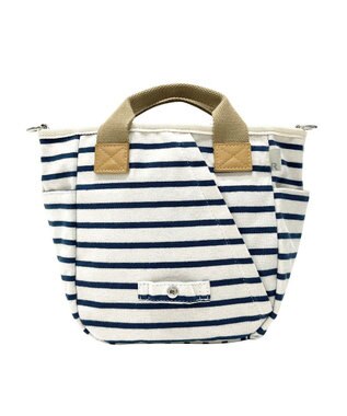 ROOTOTE 3082【ポケット充実】NA.デリ.2WAY.テンジク-C 01：アイボリー×ブルー