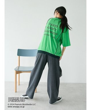 CRAFT STANDARD BOUTIQUE 【ユニセックス】PEANUTS/スヌーピー 切り替えTシャツ Green