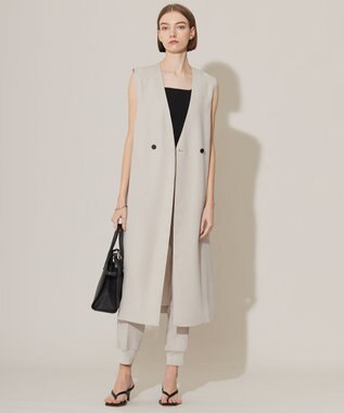 ICB 【接触冷感・UVケア・速乾・洗える】FluidBackSatin ロングジレ トープ系