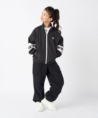 OP／FILA 【FILA】配色切り替えシャカジャケット/キッズ ブラック