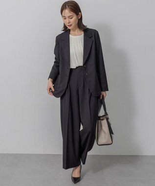 組曲 【加藤ローサさん着用】ハンサムツイル ジャケット ブラック系