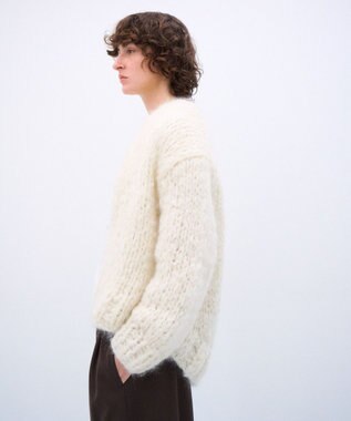 ATON HAND KNIT | カーディガン WHITE