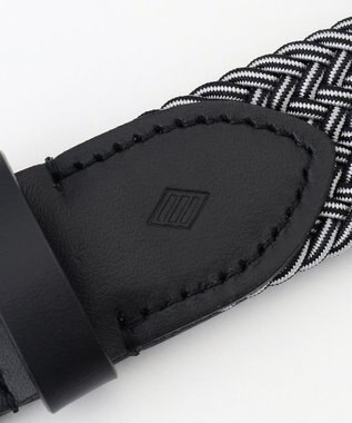 JOSEPH ABBOUD 【イタリア素材・ストレッチ・日本製】ミックスメッシュ ベルト ブラック系