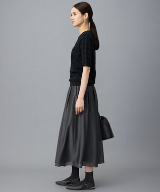 自由区 ジオメトリックアセテート プルオーバー ブラック