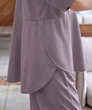 Tiaclasse 【洗える・接触冷感・紫外線ケア・サラごこち】ラウンドヘムチュニック ピンクモカ