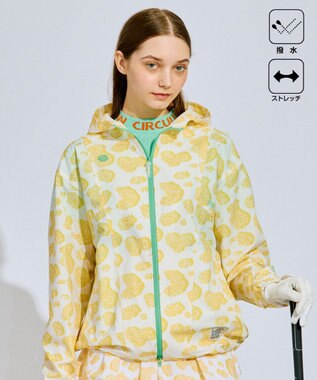 PW CIRCULUS 【撥水加工/ストレッチ】【WOMEN】アニマルドットブルゾン ゴルフウェア レディース イエロー系5