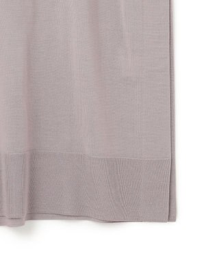 23区 L 【洗える】コンパクトウール ロングベスト ライトグレー系