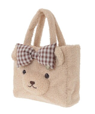 Maison de FLEUR リボンベアショルダートートバッグ Beige