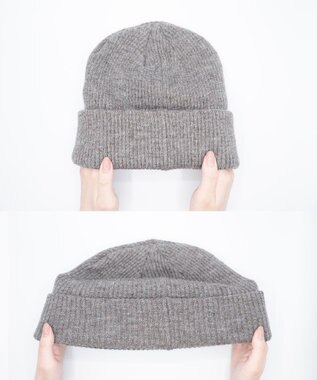 MOONBAT 【洗える】伸縮性に優れたストレスフリー ニット帽 ゆったり ライトグレー