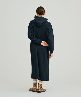J.PRESS YORK STREET 【WOMEN】NEEDLE JERSEY フード付きワンピース ブラック系