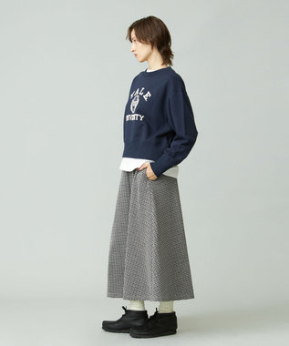 J.PRESS YORK STREET 【WOMEN】YALE × J.PRESS YORK STREET コラボショートスウェット ネイビー系