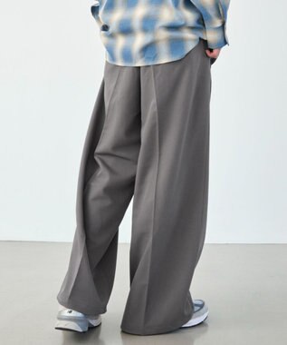 WEGO 【ユニセックス着用ITEM/SMLサイズ展開】バギースラックス ダークグレー