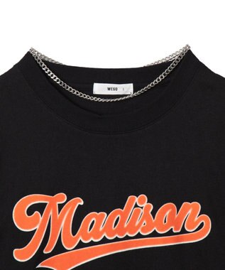 WEGO アクセ付きグラフィックT（LS） ブラック