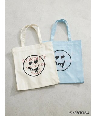 Green Parks Ｓｍｉｌｅｙ　Ｆａｃｅ／スマイルプリントＢｉｇトートバック Off White