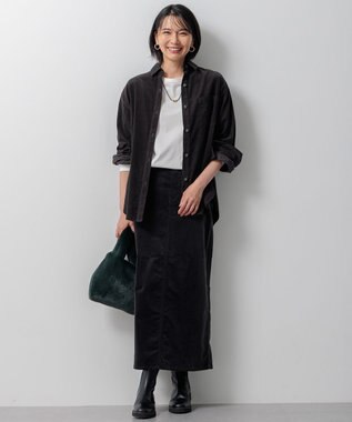 23区 フェイクファー チェーン バッグ ダークグリーン系