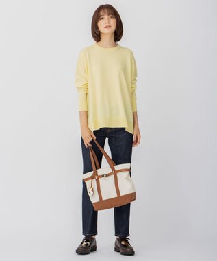 23区 【12色展開/新色追加】ウーステッドウール ビッグシルエット ニット イエロー系