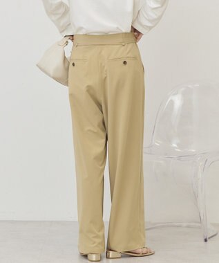 AMERICAN HOLIC リボン付きタックワイドパンツ Beige