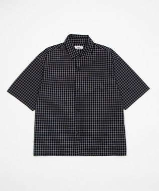 WEGO 【ユニセックス着用ITEM/MLサイズ展開】ミニチェックシャツ（SS） ブラックチェック1