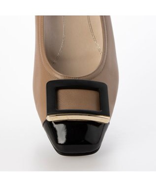 Riz raffinee <Riz raffinee>【３E】エナメルコンビバックルパンプス オーク