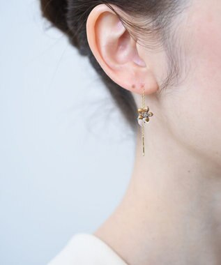 monshiro ウインターコスモスアメリカンピアス シルバー×ゴールド