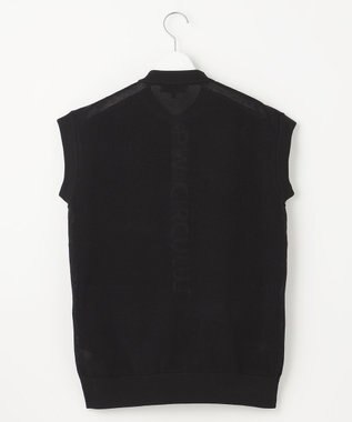 PW CIRCULUS 【WOMEN】バックメッシュ ニットベスト ゴルフウェア レディース ブラック系