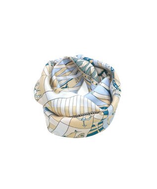 Marca ＜春の新色！＞【Marcaオリジナル】12宮   大判 シルクツイル スカーフ サックス