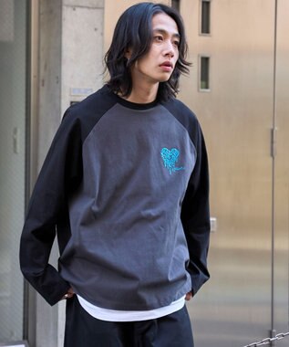 WEGO ラグランハートグラフィックT（LS） スミクロ