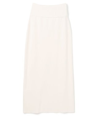 BEIGE， 【洗える】LAURA / Iラインリブスカート Ecru