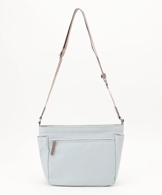 Y'SACCS ダブルタブ　トラベルショルダーバッグ ライトグレー