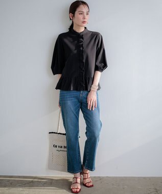 組曲 S ミッドデニム パンツ ユーズドブルー系