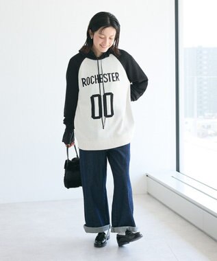 CRAFT STANDARD BOUTIQUE ロゴジャガードメッシュニットプルオーバー Black