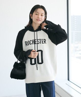 CRAFT STANDARD BOUTIQUE ロゴジャガードメッシュニットプルオーバー Black