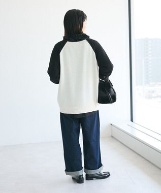 CRAFT STANDARD BOUTIQUE ロゴジャガードメッシュニットプルオーバー Black