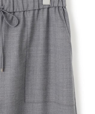 23区 L 【洗える】ナチュラルストレッチサキソニー ベイカー ドロスト パンツ グレー系