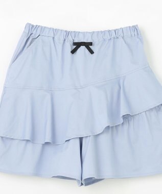 組曲 KIDS 【150-160㎝】アシンメトリーフリル キュロット サックスブルー系