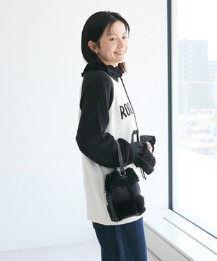 CRAFT STANDARD BOUTIQUE ロゴジャガードメッシュニットプルオーバー Black