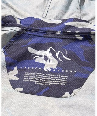 JOSEPH ABBOUD MOUNTAIN 【ストレッチ/軽量/撥水/ポケッタブル】エンボスカモフラージュ パーカー ネイビー系6