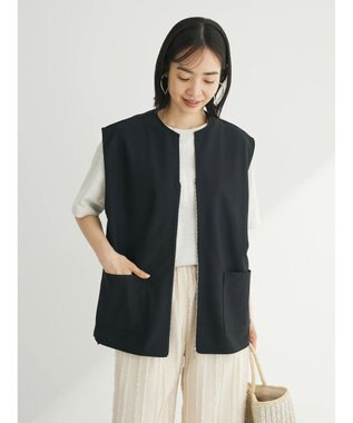 Green Parks フロントＺＩＰカットベスト Black