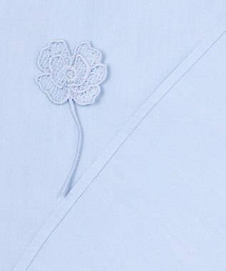 23区 【GOLD LABEL】エンブロイダリータイプライター ブラウス サックス系