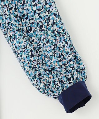 自由区 L 【洗える】フラワーペタルプリント ワンピース メンソール系