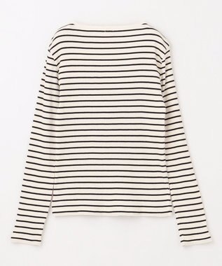 組曲 KIDS 【150-160㎝】レースボーダー トップス ブラック系1