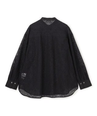 UNFILO ブロックレース バンドカラーシャツ ブラック