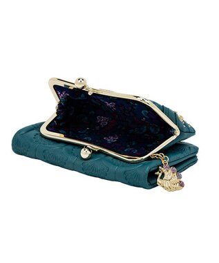 ANNA SUI ピーコック 二つ折り口金財布 ターコイズ