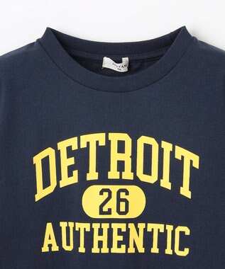 ANY KIDS ロゴプリント 半袖Tシャツ ネイビー