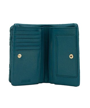 ANNA SUI ピーコック 二つ折り口金財布 ターコイズ